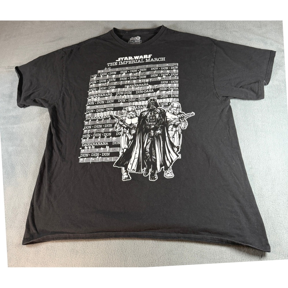 Star Wars Imperial March Darth Vader Sheet Music Black T-Shirt Mad Engine XL